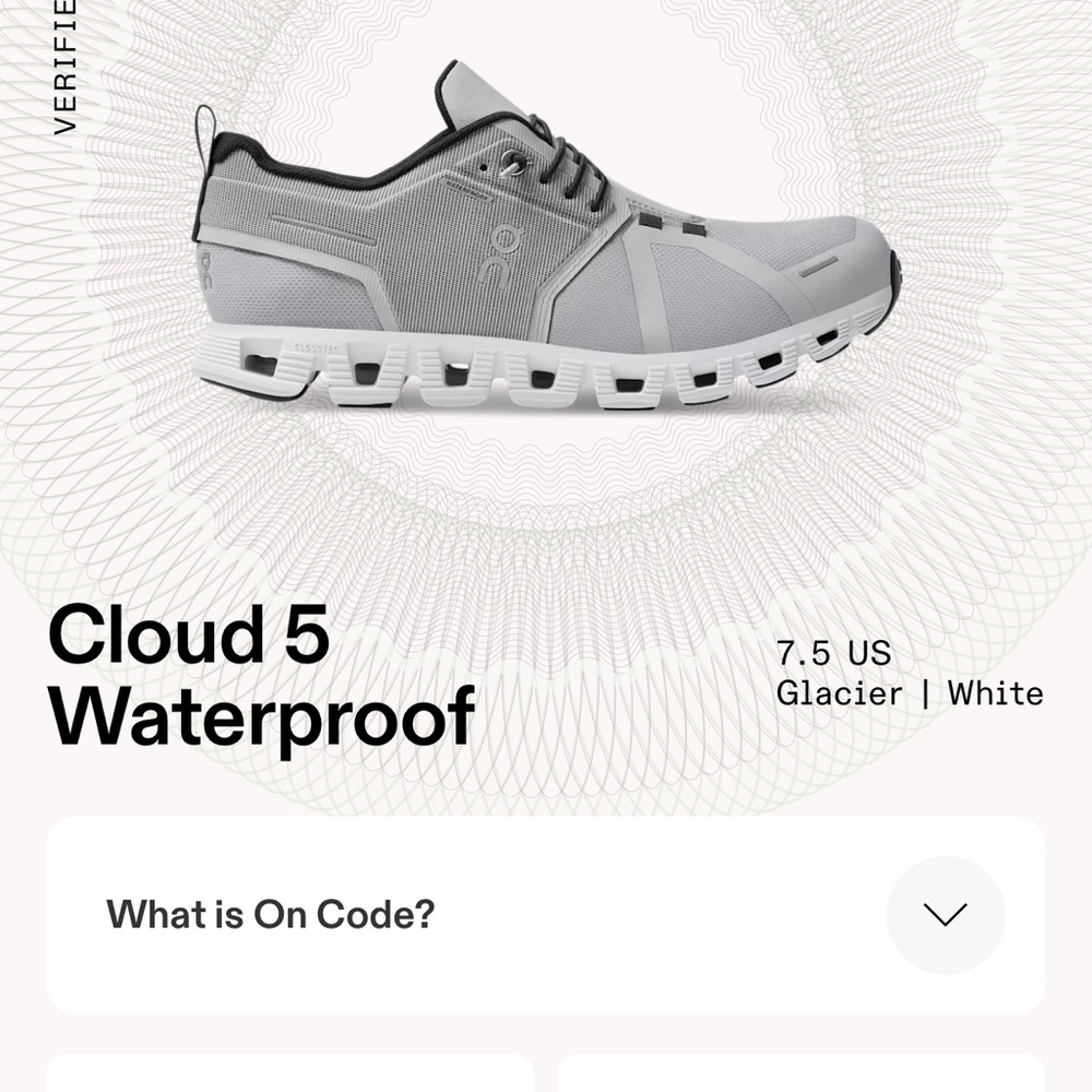 On Running Cloud 5 Waterproof Sneakers - Glacier White